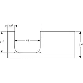 Geberit One 120x2x47cm, AS li, Steinz., Marmor we/ma