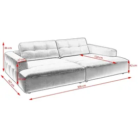 KAWOLA Big Sofa MIKA Feincord olivgrün