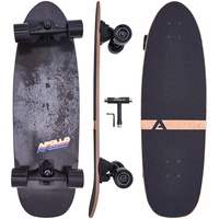 Apollo Surfskate pro Board | midi Longboard für Erwachsende, Kinder mit hochwertiger Surf Skate Achse | Mini Cruiser Board für Streetsurf | Carving & Pumping, Skateboard Kinder ab 6 Jahre