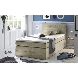 deinbett Boxspringbett HAWAII 1 ¦ grau ¦ Maße (cm): B: 121 H: 107