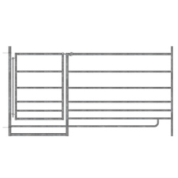 VOSS.farming Steckfix-Horde, Schafpanel mit Tor, 1,83 m x 0,92 m, verzinkt