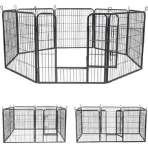 Melko Welpenauslauf 8 Elemente je 80x80cm Freigehege Laufstall Welpenzaun Welpengitter Hunde Welpen Freilauf Welpenfreigehege Welpenfreilauf Welpengitter Freilaufgehege