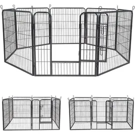 Melko Welpenauslauf 8 Elemente je 80x80cm Freigehege Laufstall Welpenzaun Welpengitter Hunde Welpen Freilauf Welpenfreigehege Welpenfreilauf Welpengitter Freilaufgehege