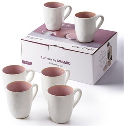 MiaMio Tasse Kaffeetassen Set Lumera Kollektion rosa