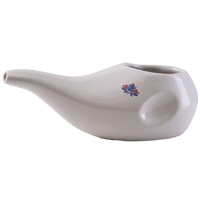 Sattvic Path Keramik-Neti-Kännchen, Nasenspülkännchen, ergonomisch, handgefertigt