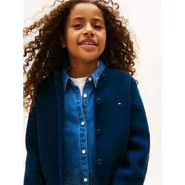 Tommy Hilfiger Strickjacke CHENILLE CARDIGAN Regular fit, für Kinder bis 16 Jahre blau 10 (140)