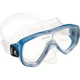 CRESSI Schnorchelmaske Onda oder Kombiset mit Schnorchel Mexico - Tauchermaske zum Schnorcheln - Taucherbrille Erwachsene - Transparent/Blau