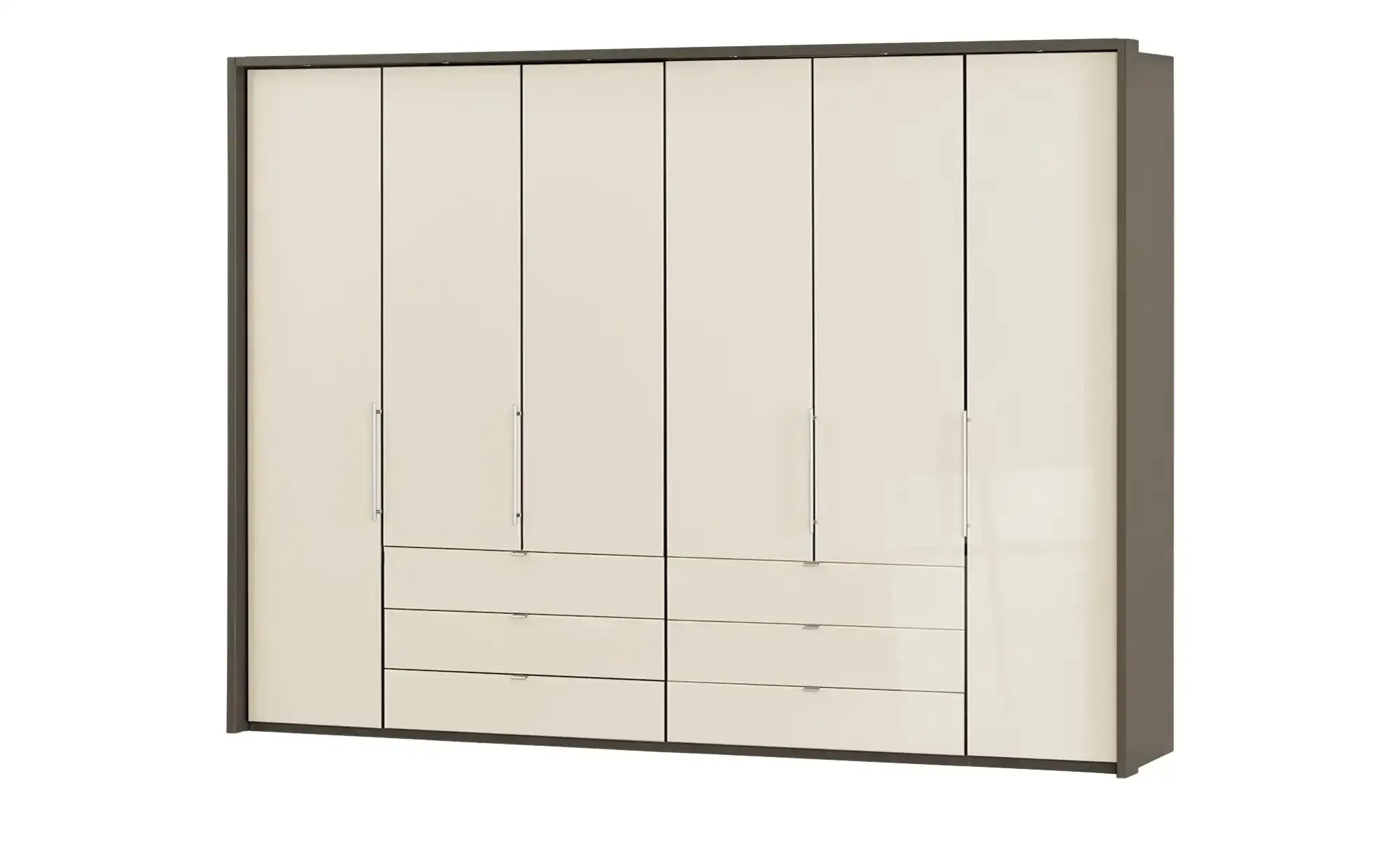 Falttüren-Panoramaschrank  6-türig  Beda , beige , Maße (cm): B: 306,4 H: 220 T: 65.0