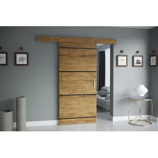 MINIO go for it, Zimmertür, Innentür "SALWADOR IV", 90cm, Craft Eiche/ Schwarz Farbe - Schwarz/Braun/Bronze/Dunkelbraun/Hellbraun