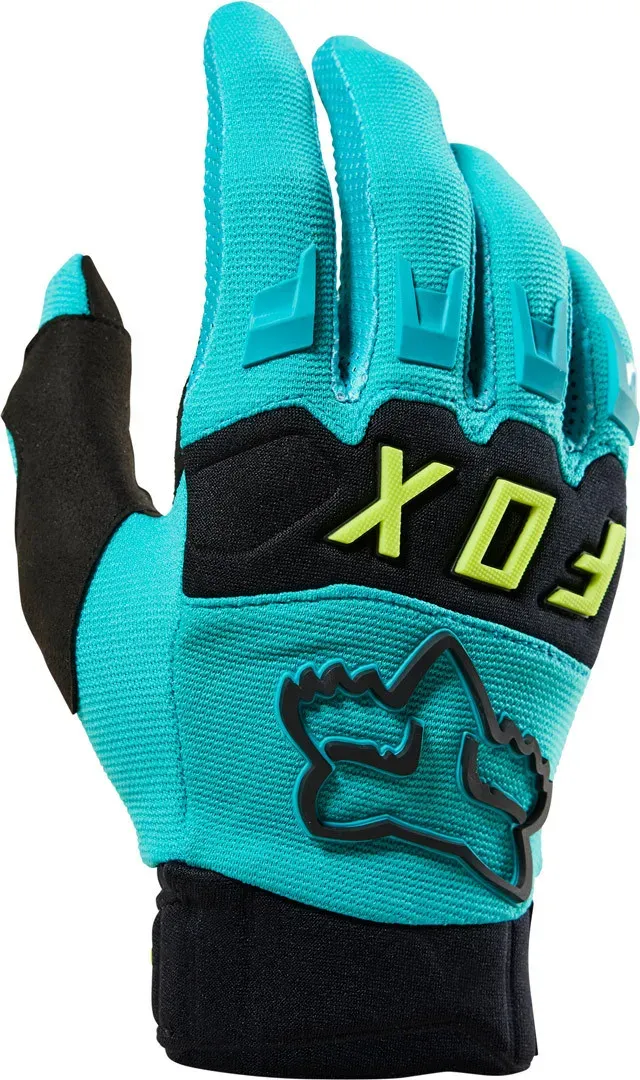 FOX Dirtpaw Motocross Handschuhe, schwarz-türkis, Größe 2XL für Männer