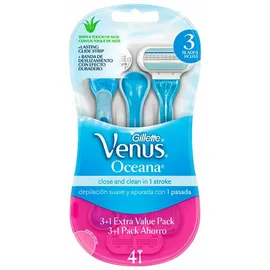 Gillette Oceana Einwegrasierer für Damen, Packung mit 4 Klingen (3+1 gratis)