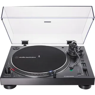 Audio-Technica AT-LP120XUSB-BK Plattenspieler mit Direktantrieb (Analog & USB), vollständig manuell, Hi-Fi, 3 Geschwindigkeiten, Vinyl auf Digital konvertieren, Anti-Skate und Variable