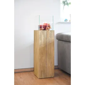 Vivanno Windlicht-Säule 100 x 27 x 27 cm Braun