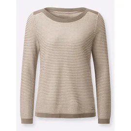 Casual Looks Langarm-Pullover sesam/ecru gemustert 50