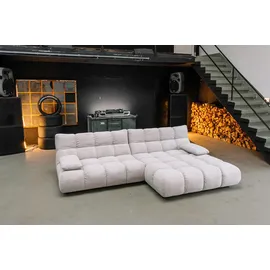 KAWOLA Ecksofa VIVIEN silber Cord