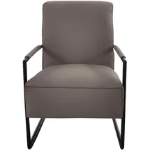 K+W Komfort & Wohnen Cocktailsessel 62 x 77 x 83 cm Braun mit bezogenen Armlehnen