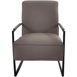 K+W Komfort & Wohnen Cocktailsessel 62 x 77 x 83 cm Braun mit bezogenen Armlehnen