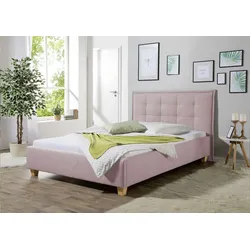 Polsterbett MAINTAL "Retlaw", rosa (flamingo), B:158cm H:105cm L:213cm, Betten, Bettseiten zerlegt, ohne Bettkasten