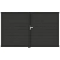 GROJA Gartentor 300 x 180 cm Anthrazit/Metall