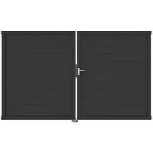 GROJA Gartentor 300 x 180 cm Anthrazit/Metall