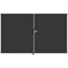 GROJA Gartentor 300 x 180 cm Anthrazit/Metall