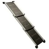 4pets® EasySteps Hunderampe, Schwarz, Silber