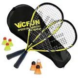 VICFUN Speed Badminton Junior 100 Premium gelb/schwarz EINHEITSGRÖSSE