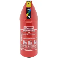 Gloria - 2 kg Auto-Pulverlöscher F2GM - geeignet für die Brandklasse A, B, C - mit Manometer - inkl. Kfz-Halterung - inkl. aktuellem Prüfnachweis