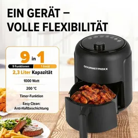 GOURMETmaxx Heißluftfritteuse 2,3 l schwarz