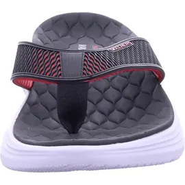 SKECHERS Herren Sayto Vapor Foam Sandale, Black KPU/Red Trim, 45 EU