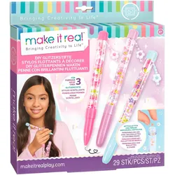Kreativset MAKE IT REAL "DIY Glitzerstifte", bunt, Kreativsets, Kinder