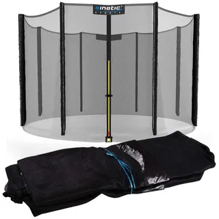 Kinetic Sports Trampolin Sicherheitsnetz - Ersatznetz mit Reißverschluss, Schutznetz Ersatz Fangnetz für Gartentrampoline Ø 244 cm Ø 244 cm, für 6 Netzpfosten