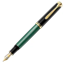 Pelikan Souverän M800 Kolbenfüller schwarz/grün/gold F (fein), 1 St.