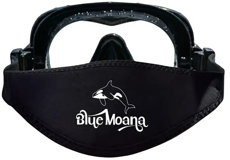Blue Moana Killer Whale Maskenbandüberzug - Black / White - One Size