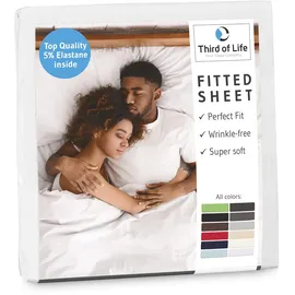 Third of Life Spannbettlaken Baumwolle-Jersey-Elasthan 70 x 140 cm weiß