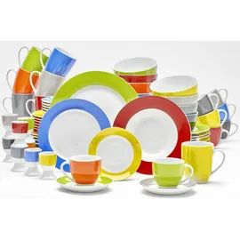 VAN WELL Vario Untertasse 14,5 cm grau/weiß 6er Set
