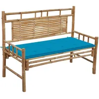 VidaXL Gartenbank mit Auflage 120 cm Bambus