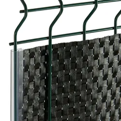 Wilk Abschlußleisten zum Befestigen der Rattan-Sichtschutzstreifen, Farbe transparent, 10er-Pack