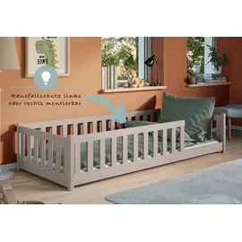 Kids Collective Kinderbett Bodenbett 80 x 160 cm Kiefer grau