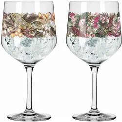 Ritzenhoff Schattenfauna Gin-Gläser 2er Set Eule, Leopard