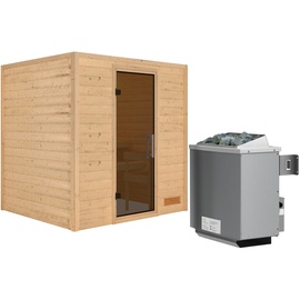 Woodfeeling Sauna Anja inkl. 9 kW Saunaofen mit Steuerung