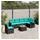 vidaXL Gartensofa-Set 7-tlg. Loungesofa schwarz