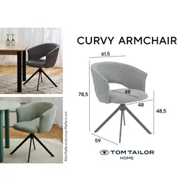 Tom Tailor Armlehnstuhl CURVY ARMCHAIR 61,5 x 78,5 x 59 cm sunny sand