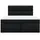 vidaXL Boxspringbett mit Matratze Schwarz 180x200 cm Stoff