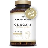 Omega 3 Kapseln Hochdosiert mit 2000 mg Fischöl mit 700mg EPA und 500 mg DHA, Fischöl mit Vitamin E und den Omega 3 Fettsäuren. 120 Softgel-Kapsel reines Seefischöl N2 Natural Nutrition