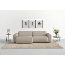 TRENDMANUFAKTUR Ecksofa TRENDMANUFAKTUR "Braga, mit hochwertigem Kaltschaum, L-Form, in Cord erhältlich", grau (taupe), B:255cm H:72cm T:160cm, 92% Polyester, 8% Nylon, Sofas, Ecksofa, modernes Sofa, Couch mit hohem Sitzkomfort, 255/72/160 cm (B/H/T)