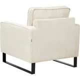Beliani Sessel VIND Cord 72 x 71 x 70 cm Hellbeige mit Kissen