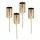 Spetebo Stabkerzen Pick 4er Set - Gold- Kerzen Stecker für Advents und Weihnachts Gesteck - Kerzenpick für Tafelkerzen