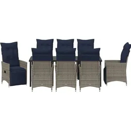 vidaXL Gartenmöbel-Set 9-tlg. Grau