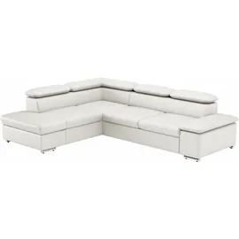 sit&more Ecksofa »Valentine L-Form, B: 272 cm« mit Arm- & Kopfteilverstellung, optional mit Bettfunktion, weiß